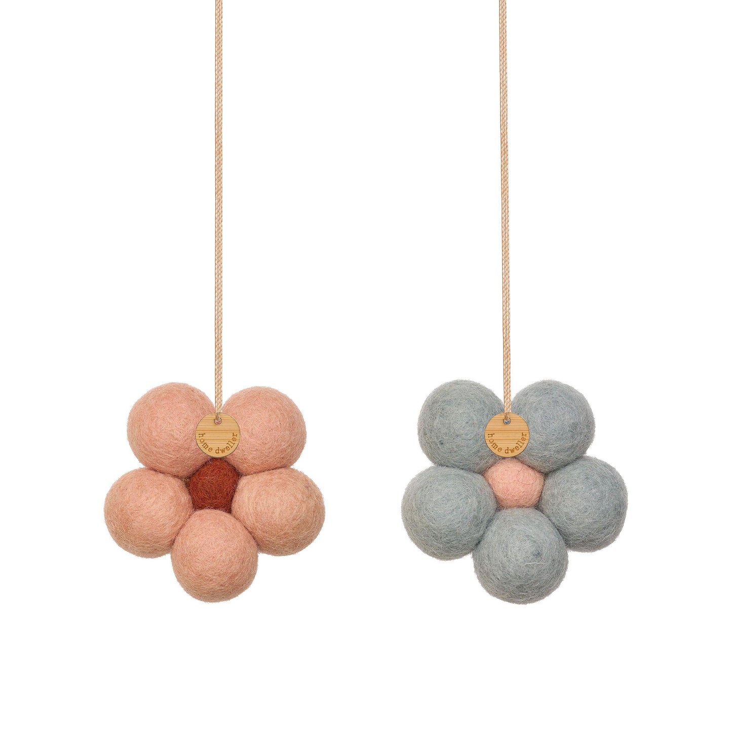 Felt Freshener Flowers on hanging cord