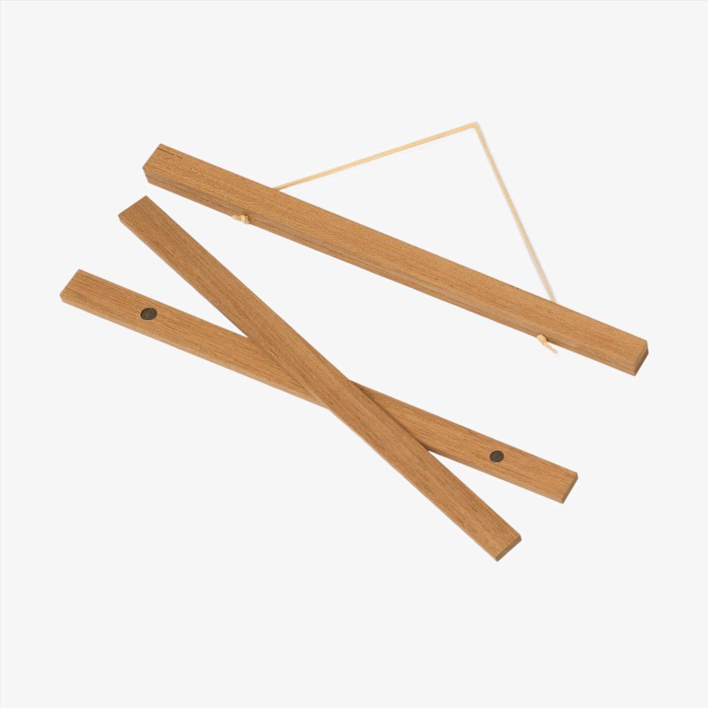 magnetic poster hanger with strong magnets and natural wood
