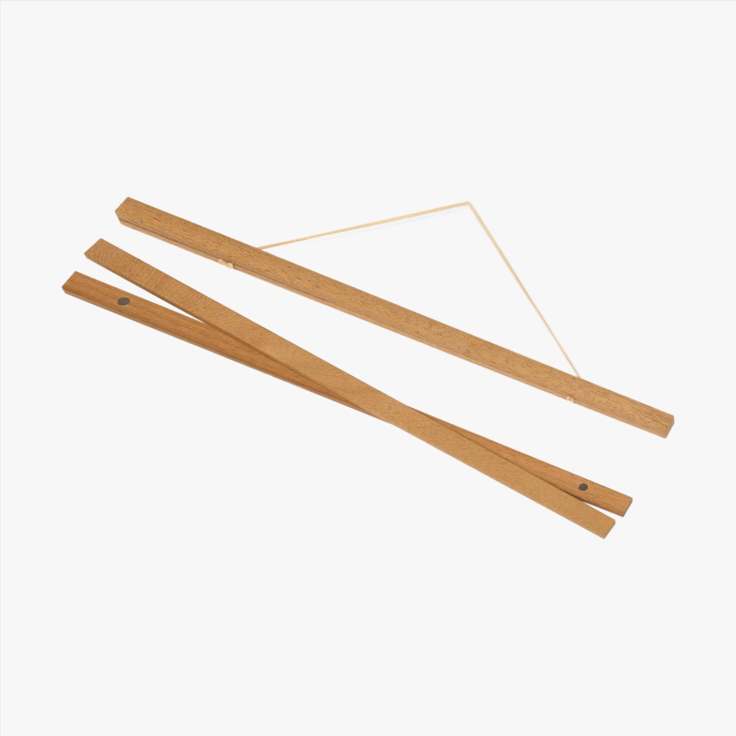 42cm magnetic poster hanger with strong magnets and natural wood