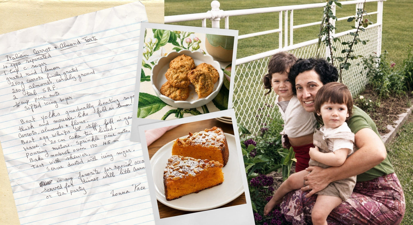 World Baking Day recipes from Nonna with Home Dweller Orange Tea Towel