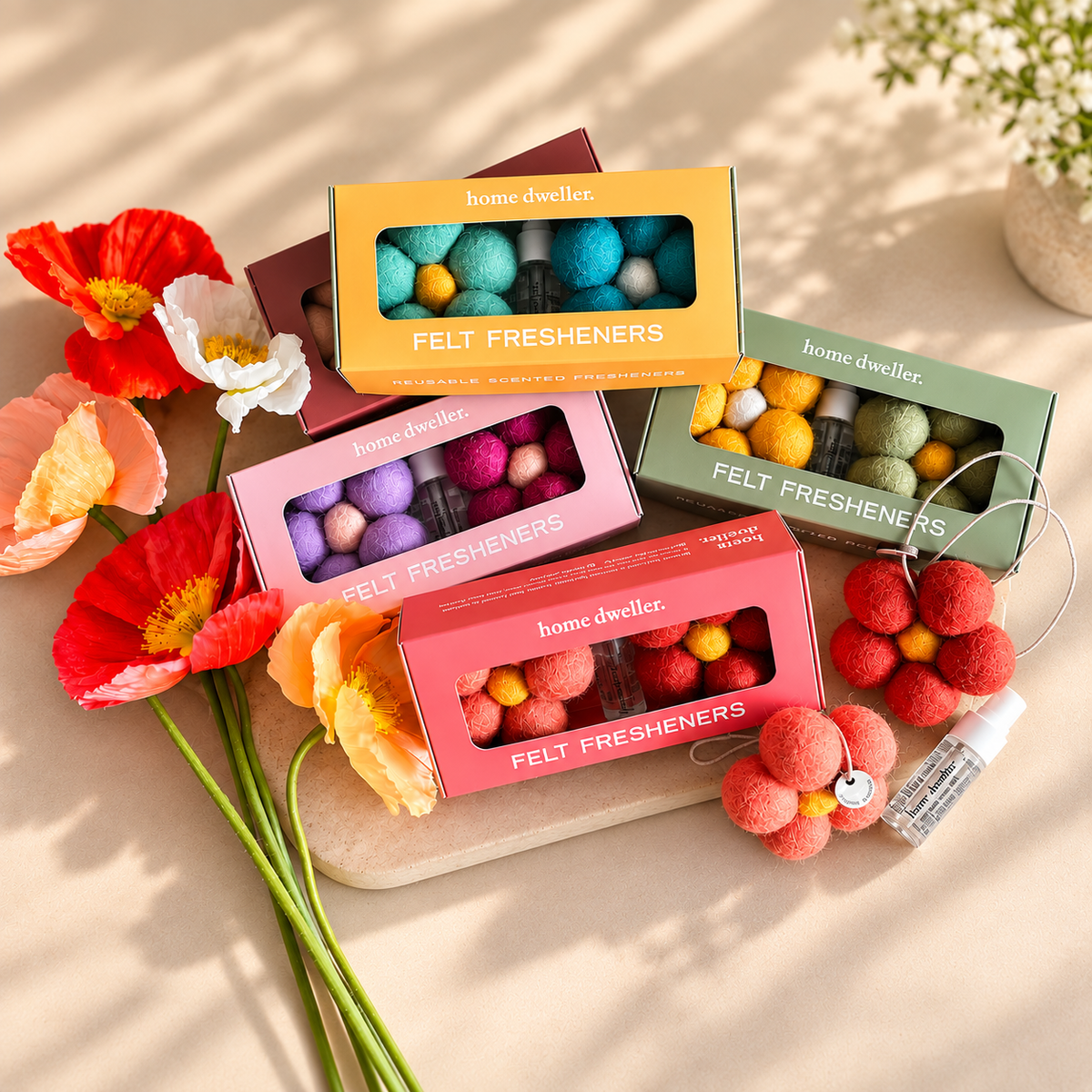 Home Dweller Felt Fresheners - reusable scented fresheners