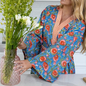 
                  
                    Load image into Gallery viewer, Home Dweller Cotton Robe Noa flowers
                  
                