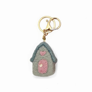 
                  
                    Load image into Gallery viewer, Felt House Keychain - Blue
                  
                