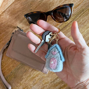 
                  
                    Load image into Gallery viewer, Felt House Keychain - Blue
                  
                