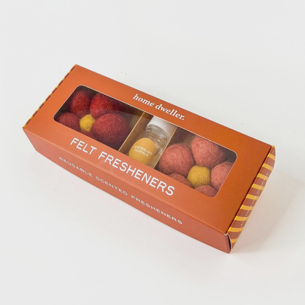 
                  
                    Load and play video in Gallery viewer, Felt Fresheners - Australian Florals Reusable scented fresheners Home Dweller
                  
                