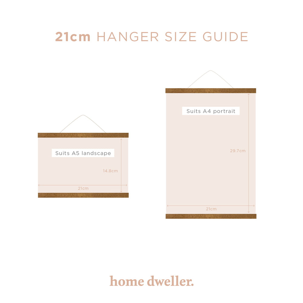 
                  
                    21cm Magnetic Print Hanger size guide
                  
                